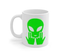 Teecustom Mug Alien Signe JUL Bleu OVNI Style Rap Français Cadeau Original et Fun (Vert)