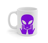 Teecustom Mug Alien Signe JUL OVNI Violet Style Rap Français Cadeau Original et Fun