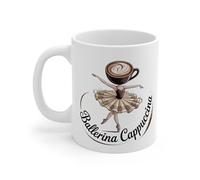 Teecustom Mug Ballerina Cappuccino 325ml- Tasse Danseuse Café Originale Idée Cadeau pour enfant et adulte