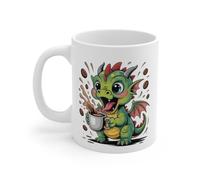 Teecustom Mug Bébé Dragon Café Tasse Fantaisie Mignonne pour Fans de Créatures Magiques Cadeau Original