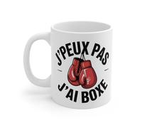 Teecustom Mug Boxe Humour Tasse J’Peux Pas j’AI Boxe Cadeau Original pour Boxeurs et Fans de Sports de Combat
