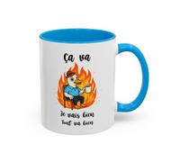 Teecustom Mug Ça Va Je Vais Bien Tout Va Bien - Tasse Humour Canard Cadeau Collègue Travail Humour Noir Bleu Rouge 325ml