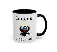 Teecustom Mug Caliméro Coucou c'est moi idée cadeau tasse drôle Noir
