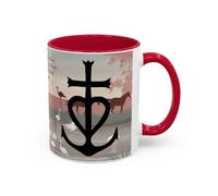 Teecustom Mug Camargue Éternelle - Tasse Chevaux Camargue Flamants Roses Croix Camarguaise - Cadeau Tradition Camarguaise 325ml