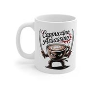 Teecustom Mug Cappuccino Assassino 325ml Tasse Café Ninja Design Humoristique Original Idée cadeau humour pour enfant et adulte