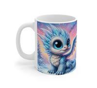 Teecustom Mug céramique 325 ml - Bébé Dragon des Glaces - Tasse Fantaisie Hiver Magique Neige Féérique Créature Mythique