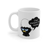 Teecustom Mug Céramique Calimero Grognon - Tasse Humour “C’est Vraiment Trop Injuste” 325ml - Cadeau Original Café