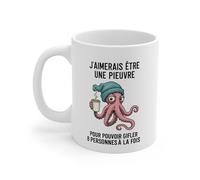 Teecustom Mug Céramique Pieuvre Café Humoristique - Tasse Originale 325ml - Impression Haute Qualité - Cadeau Amoureux de Café et Humour