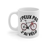 Teecustom Mug Cyclisme Humour Tasse J’Peux Pas j’AI vélo Cadeau Original pour Passionné de Vélo Route