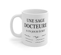 Teecustom Mug Docteure Humour - Tasse Médecin Citation “Une Sage Docteure a Un Jour Écrit” - Cadeau Santé 325ml