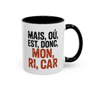 Teecustom Mug Drôle Apéritif Mais Où Est Donc Mon Ri Car - Tasse Humour Sud - Cadeau Original Ami Collègue Papa Noir 325ml