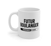 Teecustom Mug Futur Boulanger - Tasse Céramique 325ml « Chargement en cours » - Idée Cadeau Étudiant Boulangerie, Pâtisserie