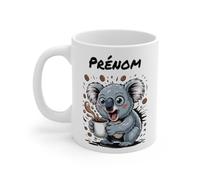 Teecustom Mug Hérisson Personnalisé - Tasse Café Mignonne et Énergique avec Prénom - Cadeau Original (Koala)