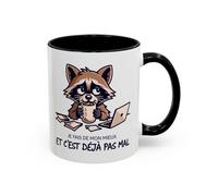 Teecustom Mug Humoristique Raton Laveur - Je fais de mon mieux et c’est déjà pas mal - Tasse Café Motivation Positive 325ml