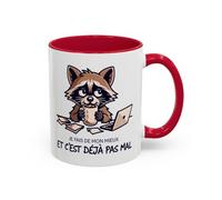 Teecustom Mug Humoristique Raton Laveur - Je fais de mon mieux et c’est déjà pas mal - Tasse Café Motivation Positive 325ml