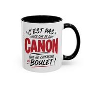 Teecustom Mug Humour Femme Canon - Tasse Drôle Citation C’est Pas Parce Que Je Suis Canon Que Je Cherche Un Boulet - Cadeau Femme Original et Humoristique 325ml