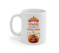 Teecustom Mug Humour “J’suis pas Vénère j’ai Juste un Caractère” - Tasse Drôle Caractère Fort - Cadeau Fun 325ml