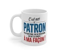 Teecustom Mug Humour Patron C’est Moi Le Boss À Ma Façon Cadeau Drôle Chef Bureau ou Maison Tasse Autorité & Caractère