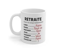Teecustom Mug Humour Retraite - Tasse Céramique 325ml « Faire tout ce que je veux » - Cadeau Départ Retraite