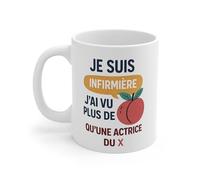 Teecustom Mug Infirmier Humoristique - “J’ai Vu Plus de qu’un Acteur” - Tasse Métier Santé Drôle 325ml