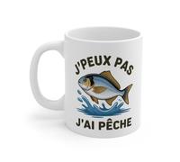 Teecustom Mug J’peux Pas J’Ai Pêche Humour - Tasse Pêcheur Passionné - Cadeau Original Homme - Poisson
