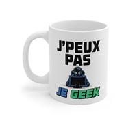 Teecustom Mug J’Peux Pas Je Geek - Tasse Gamer 325ml - Cadeau Geek Gaming - Céramique, Micro-Ondes et Lave-Vaisselle