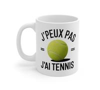 Teecustom Mug « J'peux Pas J'Ai Tennis » - Tasse Humoristique pour Fans de Tennis : Taille - 11oz Taille 11oz