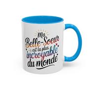 Teecustom Mug Ma Belle-Soeur Est La Plus Incroyable Du Monde - Tasse Cadeau Belle-Soeur Noir Bleu Rouge