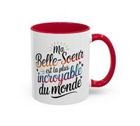 Teecustom Mug Ma Belle-Soeur Est La Plus Incroyable Du Monde - Tasse Cadeau Belle-Soeur Noir Bleu Rouge