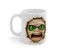 Teecustom Mug Momie Colérique - Tasse Halloween 3D 325ml - Design Cartoon Effrayant & Drôle - Cadeau Original pour Geek ou Fan de Monstres