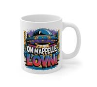 Teecustom Mug On M'appelle l'OVNI Tasse Colorée Extraterrestre Jul Cadeau Fun et Original pour Personnalité Unique