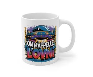Teecustom Mug On M'appelle l'OVNI Tasse Colorée Extraterrestre Jul Cadeau Fun et Original pour Personnalité Unique
