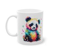 Teecustom Mug Panda Coloré Céramique 325ml (11oz) Idée Cadeau Anniversaire Fête des Pères