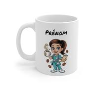 Teecustom Mug Personnalisable Bricoleur Café - Tasse Artisan Électricien 325ml avec Prénom - Cadeau Ouvrier, Papa, Collègue/Métier (Aide_Soignante)