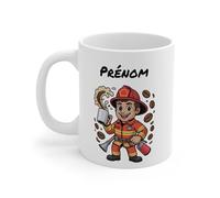 Teecustom Mug Personnalisable Bricoleur Café - Tasse Artisan Électricien 325ml avec Prénom - Cadeau Ouvrier, Papa, Collègue/Métier (Pompier)
