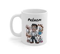 Teecustom Mug Personnalisable Bricoleur Café - Tasse Artisan Électricien 325ml avec Prénom - Cadeau Ouvrier, Papa, Collègue/Métier (Scientifique)