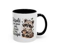 Teecustom Mug Raton Laveur Humour - Tasse Désolé Je Suis Trop Occupé Cadeau Drôle Noir Bleu Rouge