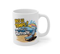 Teecustom Mug Retraite Humour Tasse Pas le temps, je suis à la retraite idée Cadeau marrant pour retraité