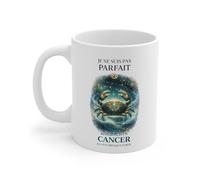 Teecustom Mug Signe Astrologique Cancer - “Je Ne Suis Pas Parfait Mais Je Suis Cancer” - Tasse Horoscope Zodiac Cosmique 325ml