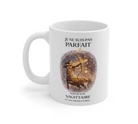 Teecustom Mug Signe Astrologique Sagittaire - “Je Ne Suis Pas Parfait Mais Je Suis Sagittaire” - Tasse Horoscope Zodiaque 325ml