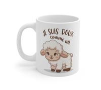 Teecustom Mug Tasse Je suis Doux comme Un Agneau Mignon avec Dessin de Petit Agneau - Idée Cadeau Enfant ou Adulte