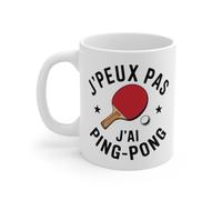 Teecustom Mug Tasse J'peux Pas J'Ai Ping-Pong » - Tasse Originale pour Passionnés de Tennis de Table : Taille - 11oz Taille 11oz