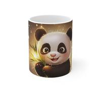 Teecustom Mug Tasse Panda Magique Bambou Illustration Cartoon Lumineuse pour Enfant et Adulte