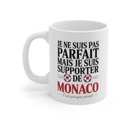 Teecustom Mug Tasse Supporter de Monaco Idée Cadeau Foot Drôle ASM Pas Parfait mais Fan de l’AS Monaco
