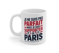 Teecustom Mug Tasse Supporter de Paris Cadeau Drôle PSG Je ne suis Pas Parfait
