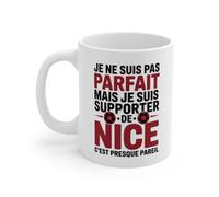 Teecustom Mug Tasse Supporter OGC Nice Pas Parfait Cadeau Drôle Ligue 1 Football