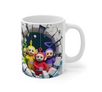 Teecustom Mug Teletubbies Mur Cassé -Tasse Fun avec Teletubbies Colorés -Cadeau Original pour Fans de Dessins Animés