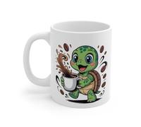 Teecustom Mug Tortue Mignonne - Tasse Café Énergique avec Petit Reptile Adorable - Cadeau Original Animaux