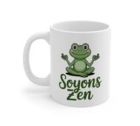 Teecustom Mug Zen Grenouille Méditation - “Soyons Zen” - Bien-être & Sérénité
