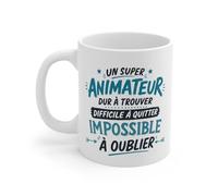 Teecustom Tasse Animateur Humour Homme - Un Super Animateur Dur à Trouver Difficile à Quitter Impossible à Oublier - Cadeau 325ml